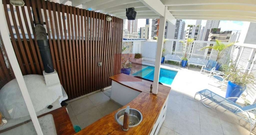 Excelente cobertura duplex com 240m², 3 dormitórios, sendo 1 suíte, 2 vagas.