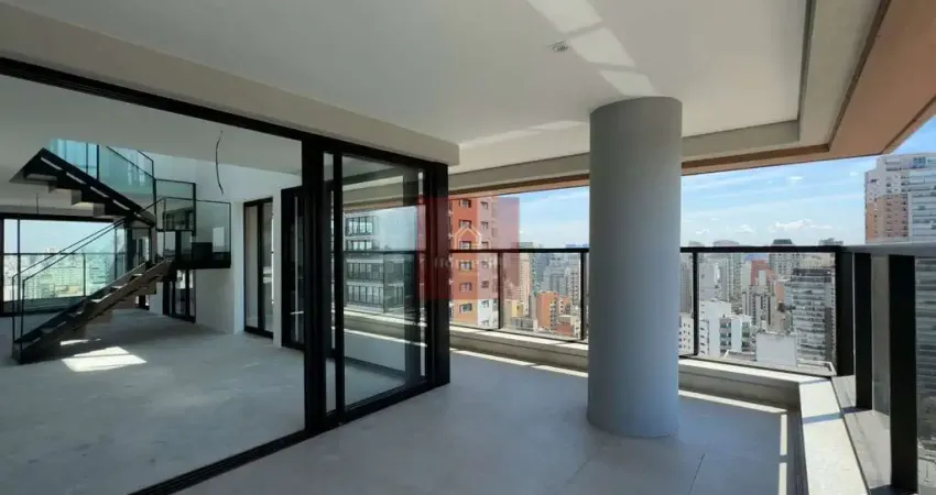 Prédio novo, ed. ibirapuera park houses - cobertura vista para o parque ? 281m² - 4 suites - 3 vagas