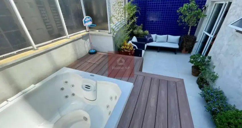 Cobertura Penthouse em Moema Índios, 88,95m², fora de rota, reformada, 2 dormitórios, sendo 1 suíte.