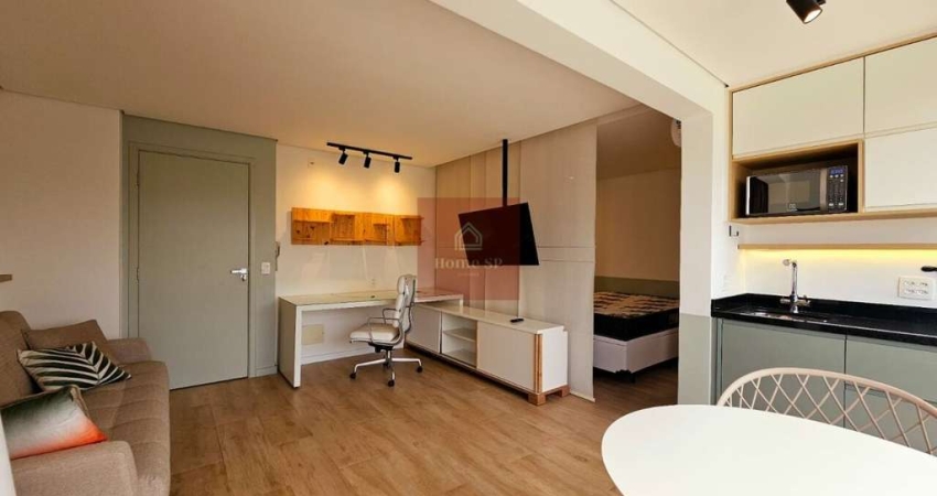 Apartamento Stúdio com 1 vaga, 35,48m² no Campo Belo
