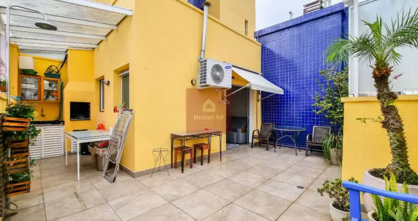 Cobertura Penthouse em Moema Índios, 88,95m², fora de rota, 2 dormitórios, sendo 2 suítes.