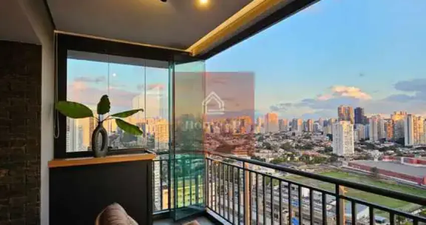 .apartamento com mobilia de alto padrão, totalmente mobiliado, terraço gourmet, para locação no broo