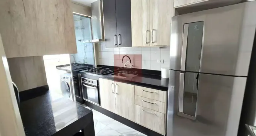 Apartamento á venda moema pássaros, 2 dormitórios com suíte, living com varanda e prédio com lazer