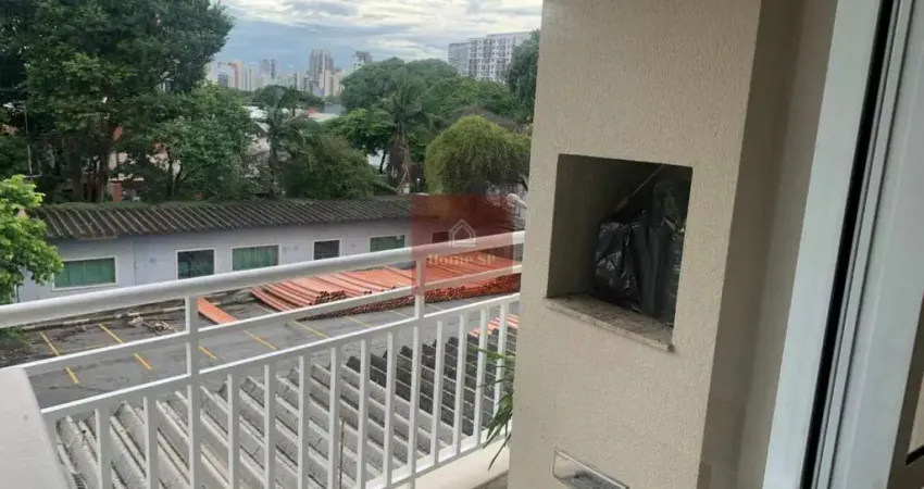 Dois dormitórios com 1 suite e varanda com churrasqueira, 1 vaga