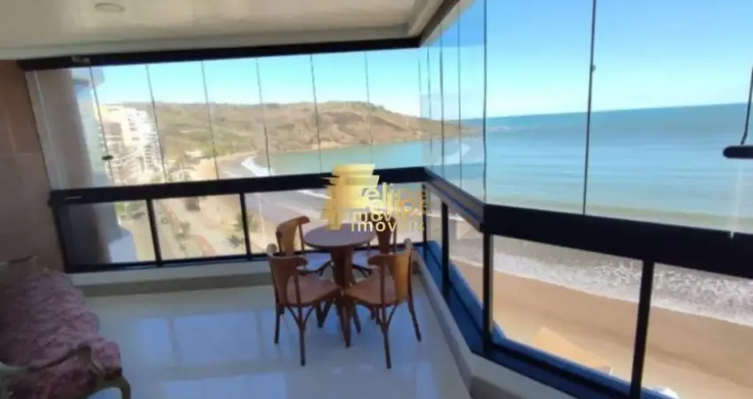 Excelente apartamento frente mar disponível para locação na praia do morro em guarapari/es!