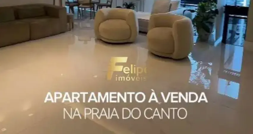 Luxuoso apartamento com 04 suítes e lazer completo, à venda na praia do canto, em vitória/es!
