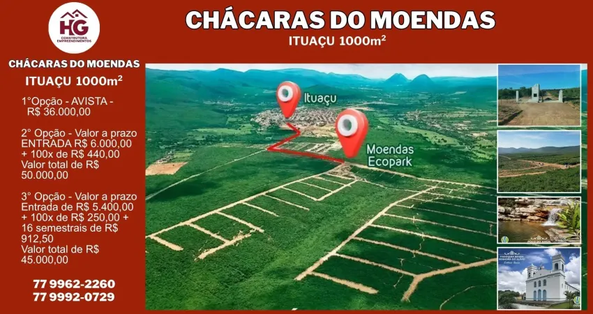 Opotuinidade em ituaçu chácaras moendas ecopark 1.000m² - ituaçu ba