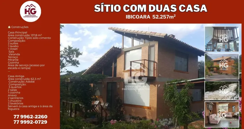 Oportunidade: sitio com duas casas próximo a cachoeiras - ibicoara-ba