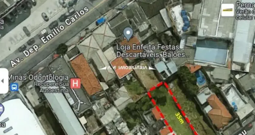Oportunidade, redução de preço de $ 740 mil para $ 530 mil reais. ótimo terreno, próximo ao largo do japonês, v.n.cachoeirinha, 8x35metros, 280m² de área.