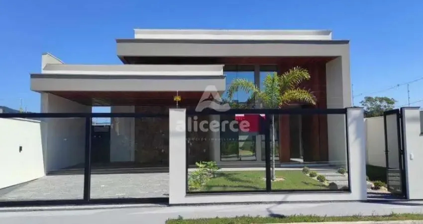 Casa alto padrão com 147m² - 3 dormitórios i 1 suíte i 2 vagas de garagem - loteamento vivendas dos açores - sertão do maruim. são josé/sc