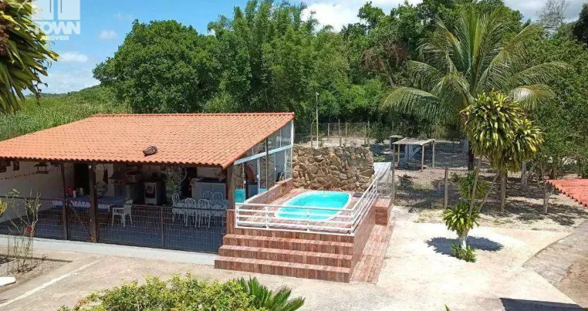 Sítio com 2 dormitórios à venda, 6000 m² por r$ 1.200.000,00 - balneario bambui (ponta negra) - maricá/rj