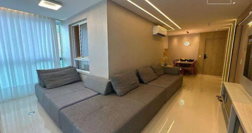 Apartamento com 3 dormitórios à venda, 90 m² por r$ 1.800.000,00 - praia de itaparica - vila velha/es