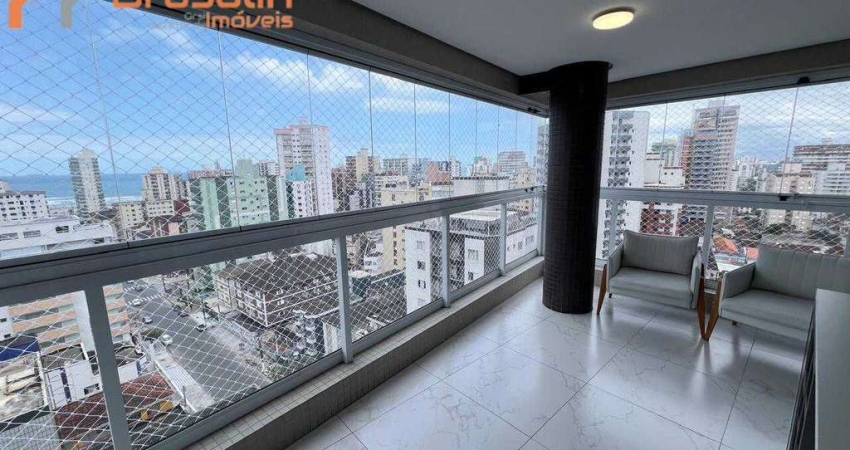 Apartamento Alto Padrão 3 suítes planejado e mobiliado, Guilhermina - Praia Grande/SP
