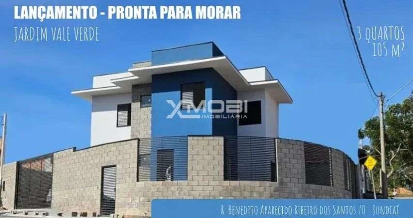 Casa com 3 quartos à venda na Rua Benedito Aparecido Ribeiro dos Santos, 1, Jardim Vale Verde, Jundiaí