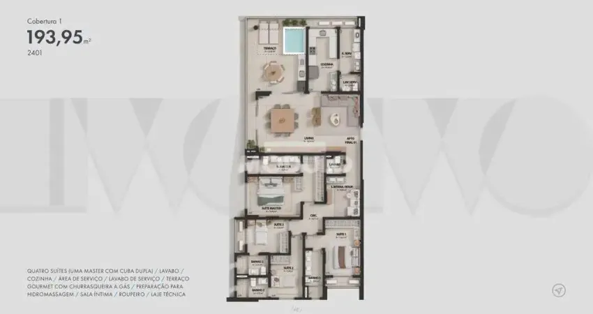COBERTURA à venda, 3 quartos, 3 suítes, 3 vagas, JARDIM KARAIBA - Uberlândia/MG