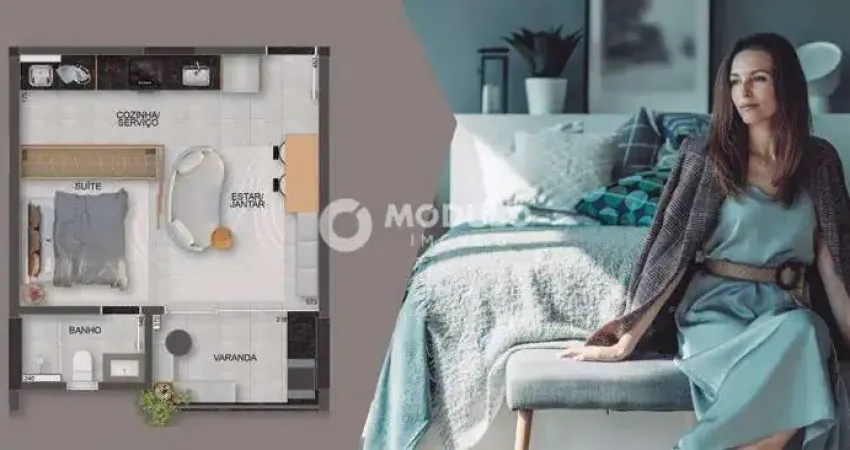 Apartamento à venda, 1 quarto, 1 vaga, centro - uberlândia/mg