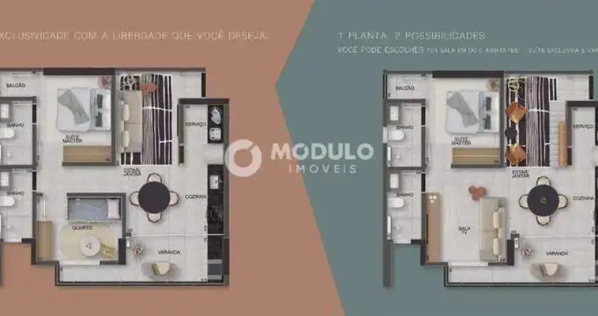 Apartamento à venda, 2 quartos, 1 suíte, 2 vagas, centro - uberlândia/mg