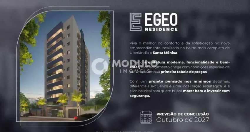 Apartamento à venda, 3 quartos, 1 suíte, 2 vagas, santa mônica - uberlândia/mg