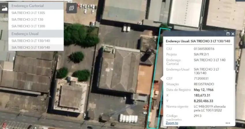 Vendo lote com 2.000m² – Trecho 03, SIA – Brasília/DF Valor: R$ 5.500.000,00 – Aceita proposta