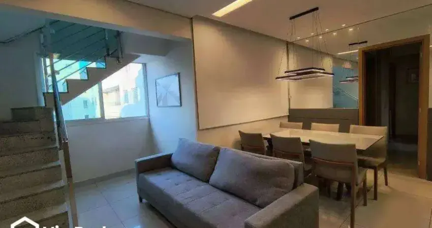 Cobertura à venda, no condomínio edifício joao costa, em belo horizonte, buritis, com 3 quartos, 157m²