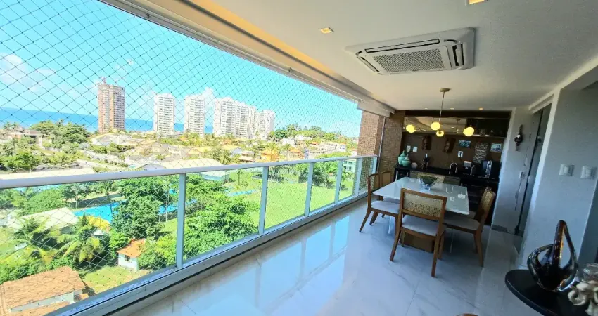 Apartamento a venda em patamares com 3 quartos vista mar varanda gourmet no mario cravo
