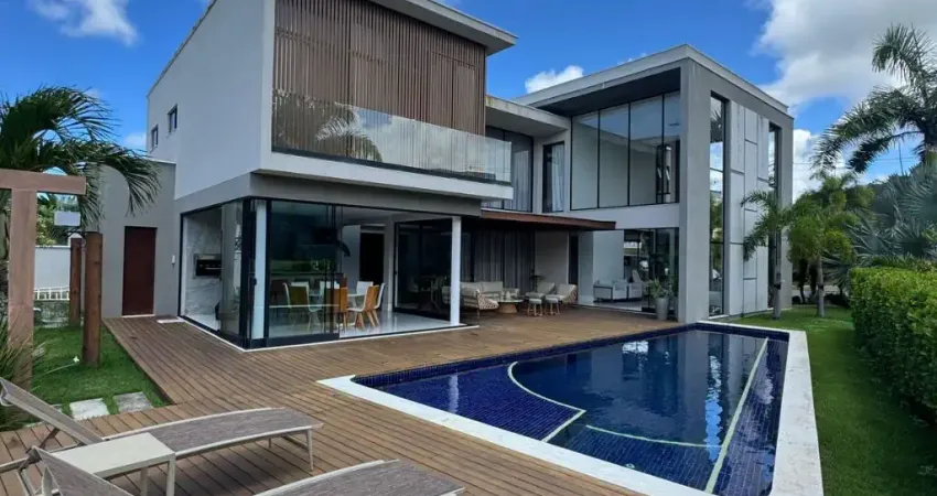 Casa a venda em alphaville litoral norte 1 com 5 suites mobiliada alto luxo