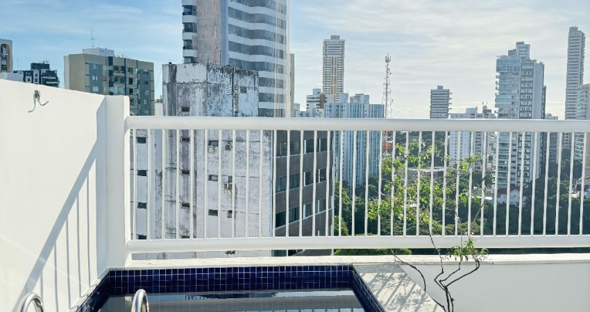 Cobertura a venda na graça quarto e sala mobiliada e piscina privativa