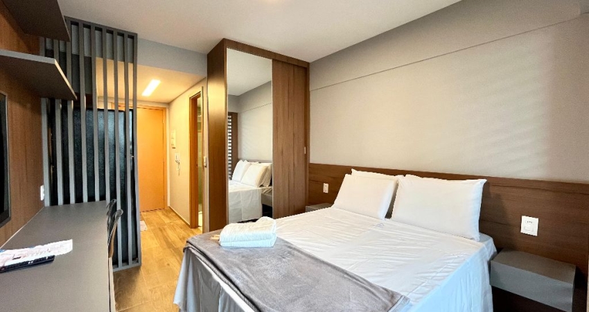Apartamento a venda no unico barra 1 quarto e mobiliado