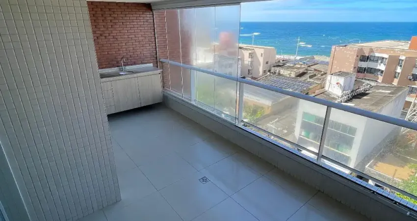 Apartamento a venda no seven residence pituba quarto e sala vista mar e varanda