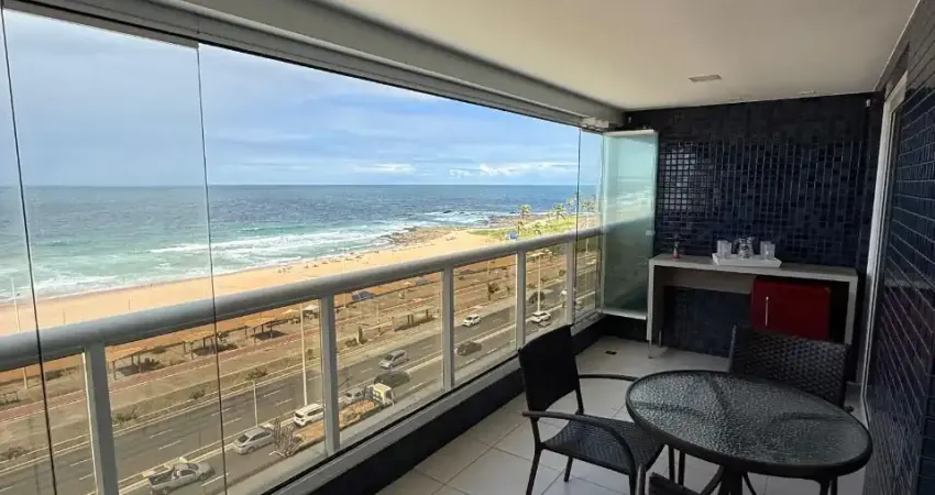 Apartamento a venda em armação quarto e sala mobiliado e frente mar no salvador suites