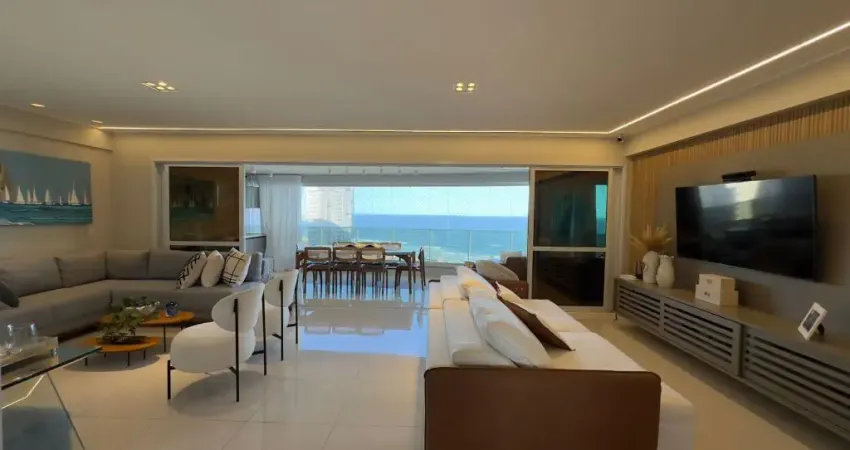 Apartamento a venda no hemisphere 360 com 4 suites vista mar e reformado em pituaçu
