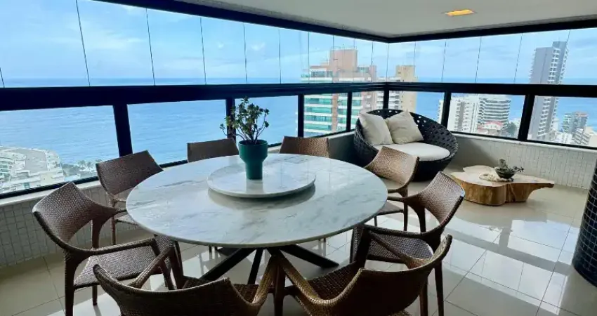 Apartamento a venda em ondina morro do gato com 4 suites e vista mar  e varanda gourmet