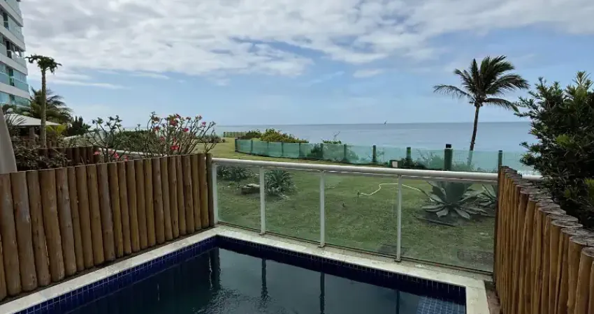 Apartamento garden para locação em ondina no costa espana 1 quarto com piscina e vista mar