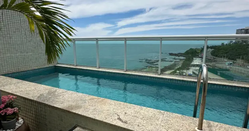 Cobertura a venda no costa espanã com 2 quartos vista mar e piscina em ondina