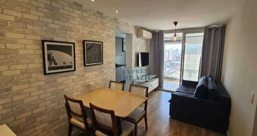 Apartamento com 1 dormitório, 45 m² - para venda ou locação no Brooklin - Agende sua visita!