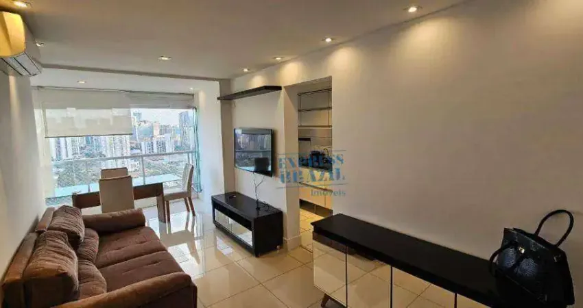 Apartamento mobiliado, com 45m² e 1 dormitório para alugar no Brooklin - Agende sua visita!!