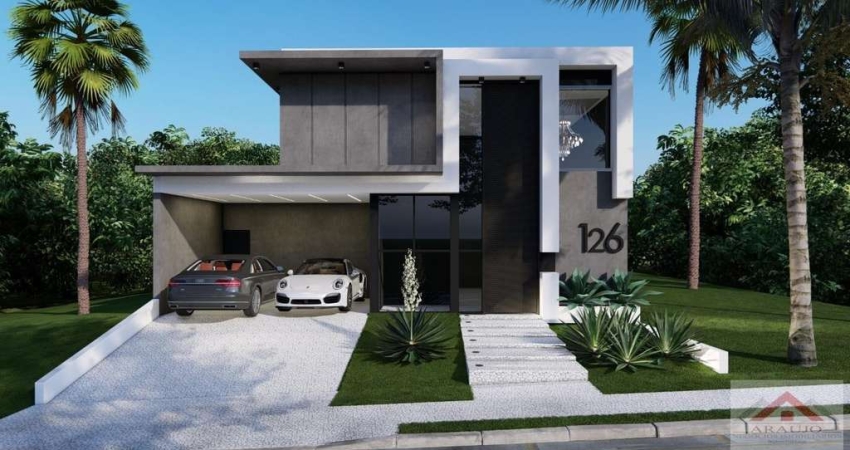 Sobrado lindissimo, 3 suítes, lavabo, escritório, piscina com cascata, sala de jantar/estar com pé direito duplo de 6m, casinha, 4 vagas.