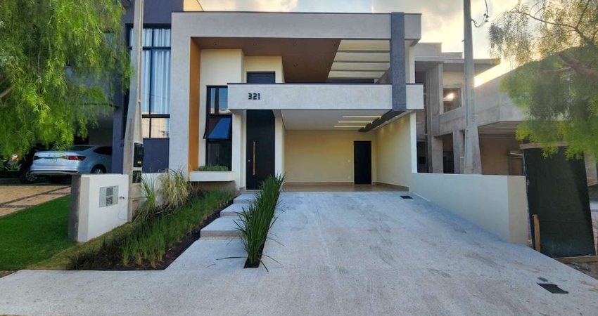 Casa de alto padrão em condomínio na Vila Monte Alegre, Paulínia-SP: 3 quartos, 3 suítes, 3 salas, 3 banheiros, 4 vagas e 149,58 m².
