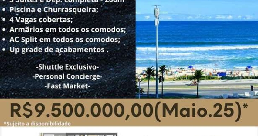 Cobertura de luxo à venda na Barra da Tijuca com 3 quartos, 3 suítes e 200,04 m² de área. Venha conferir!