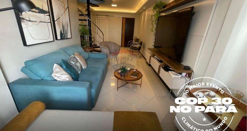 Cobertura com 3 quartos sendo 2 suítes para hospedagem COP-30