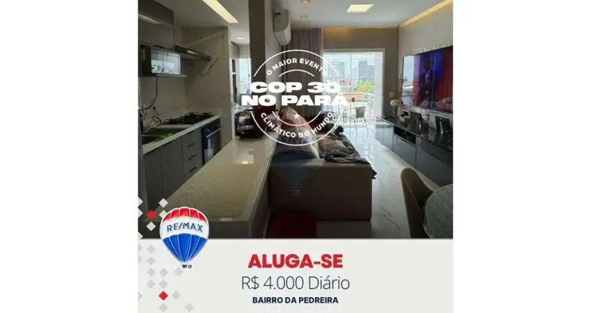 Cop30 - apto mobiliado com 2 quartos sendo 1 suíte, 2 banheiros, sala de estar e jantar com sacada no ed. torres dumont - 64m2 - 4 mil