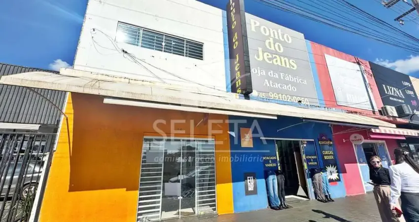 Sala comercial com mezanino para locação no centro de cascavel - pr