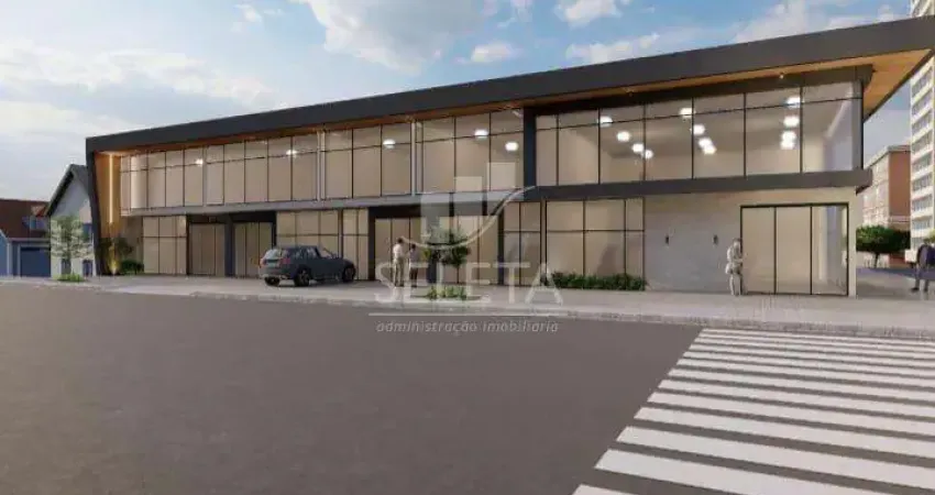 Sala comercial com mezanino disponível para locação no centro, em cascavel, pr