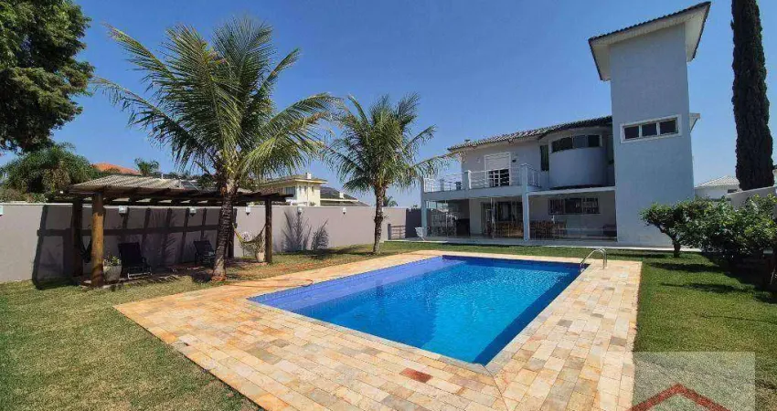 Casa mobiliada com 3 suítes, 430 m² - venda por r$ 3.500.000 - condomínio terras de são carlos - jundiaí/sp