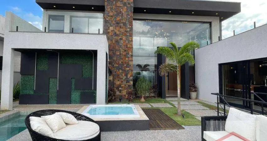 Casa/sobrado de alto padrão com 4 suítes à venda, 515 m² por r$ 5.950.000 condomínio fazenda serrazul ii - mina em itupeva/sp
