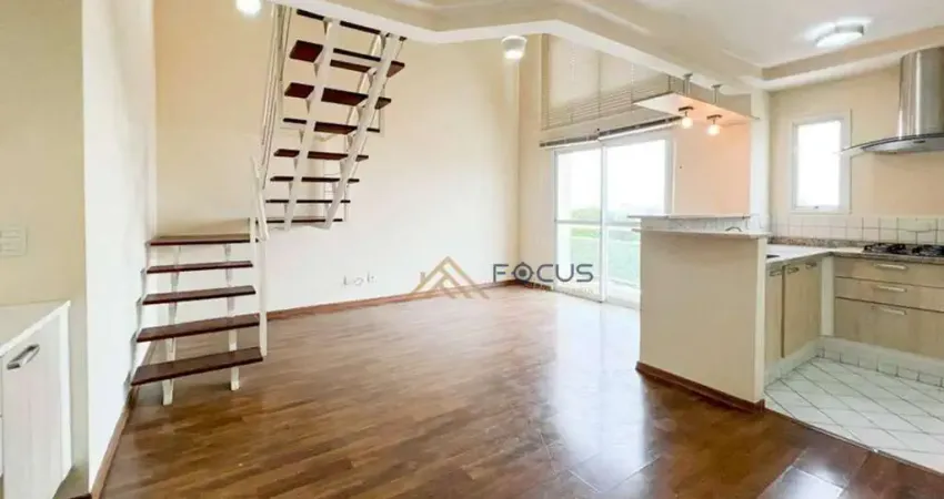 Apartamento duplex com 1 dormitório para alugar, 72 m² por r$ 4.910,00/mês - anhangabaú - jundiaí/sp