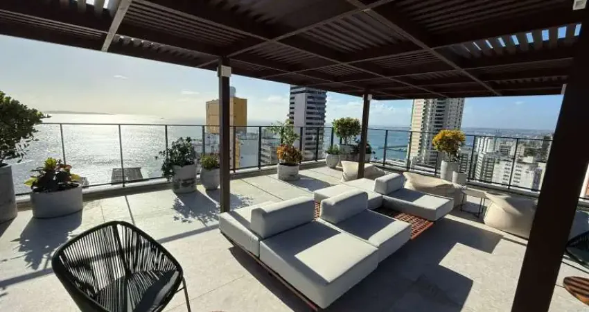 Corredor da vitoria, apartamento studio para venda, 25,3m2, porteira fechada, vista mar, salvador/ba.