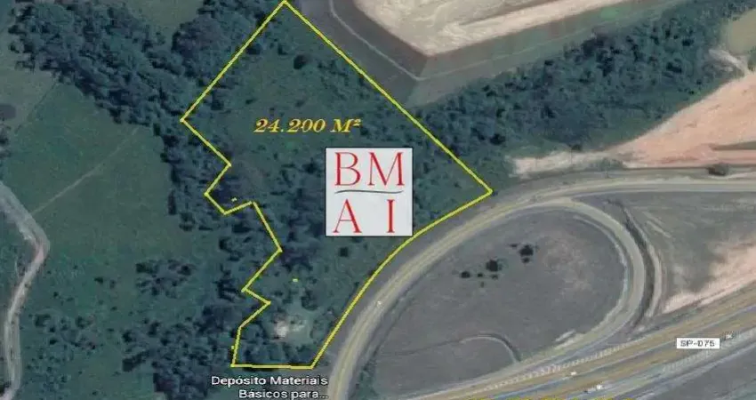 Área para venda as margens da sp 75 ( rod. santos dumont), localizado na cidade de salto / sp. área total de 24.200,00