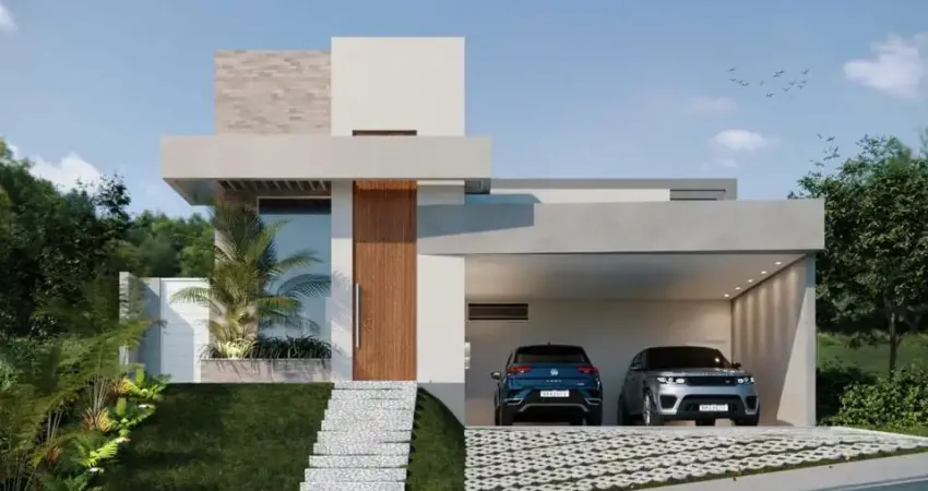 CASA DE 3 SUITES (1 MASTER), PISCINA AQUECIDA, ESPAÇO GOURMET COM LAREIRA E 4 VAGAS COBERTAS