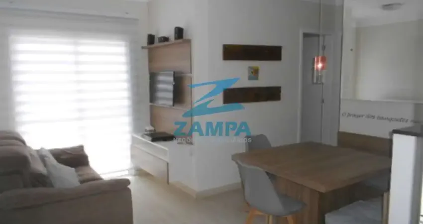 Apartamento mobiliado de 2 quartos (planejados), cozinha planejada e 1 vaga coberta